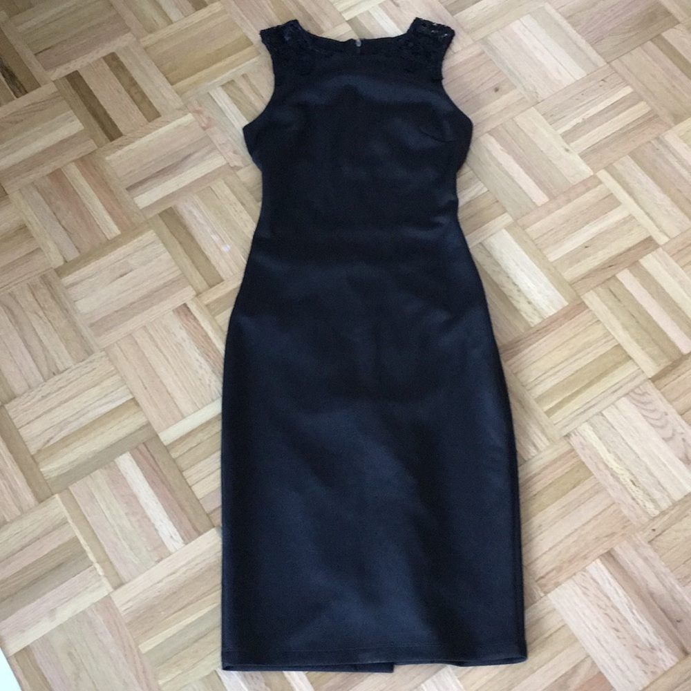 Bebe Dress With Lace Cutouts